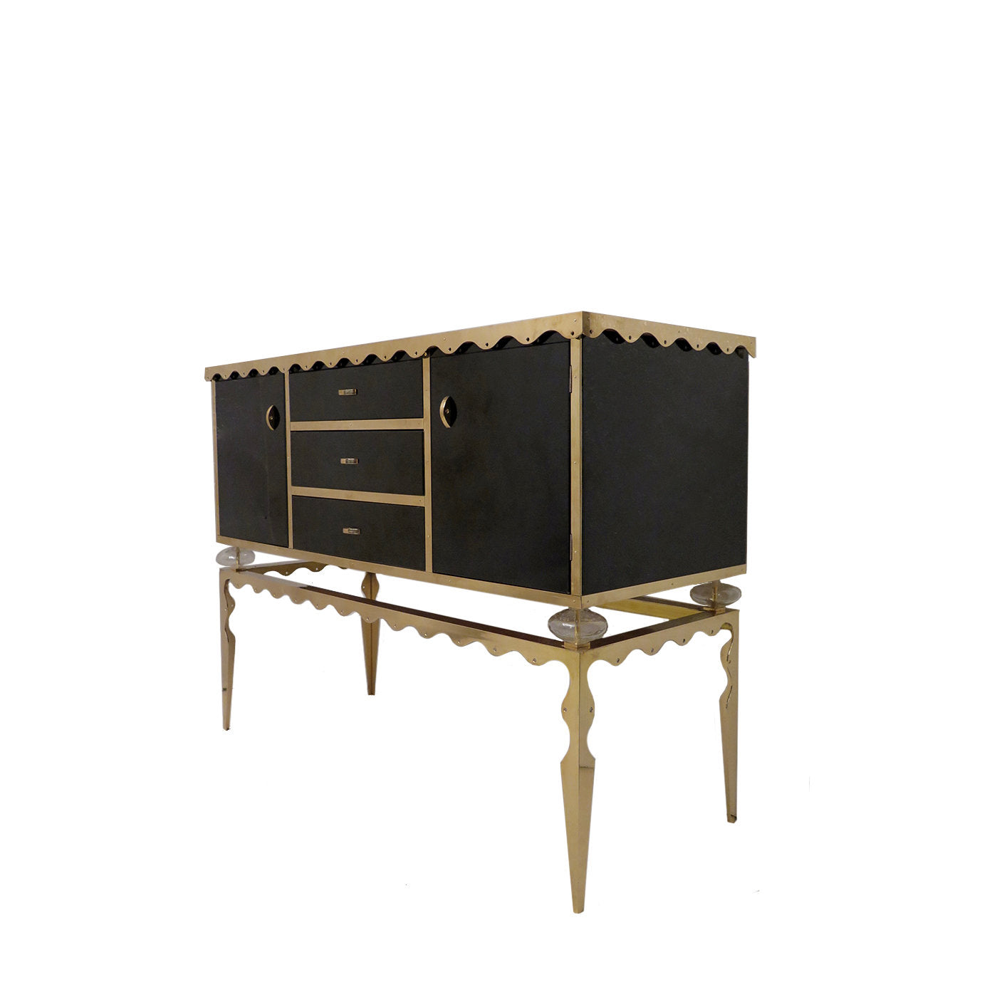 Sideboard in Glass and Brass - Alternative view 1