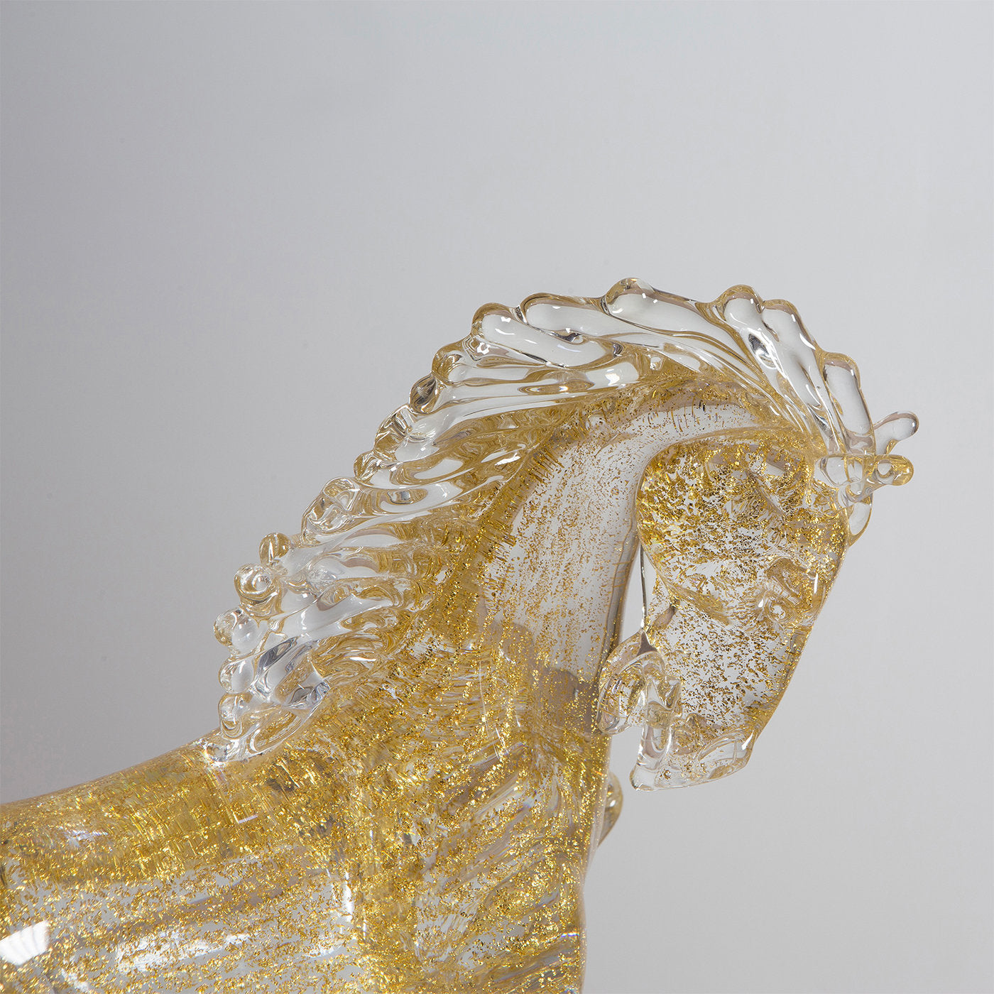 Small Gold Glass Prancing Horse - Alternative view 2