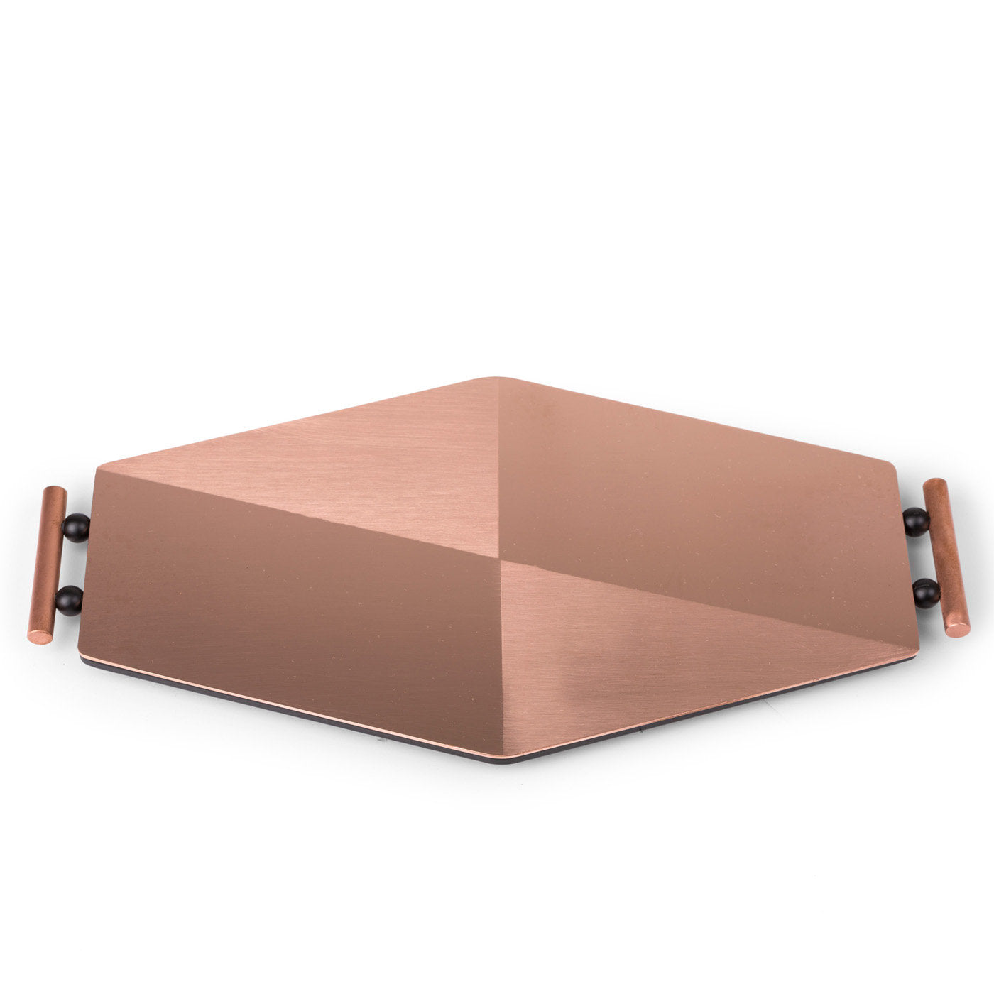 Satin Hexagonal Copper Tray - Alternative view 1