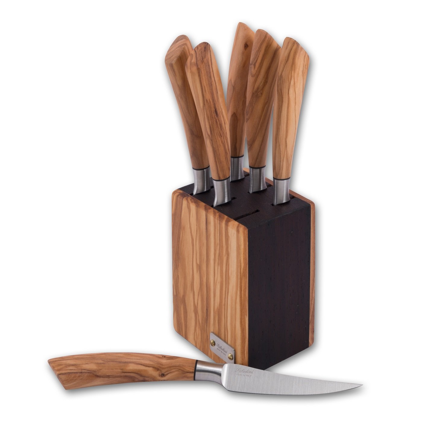 Ceppo Toscano con sei coltelli da bistecca - Vista alternativa 1