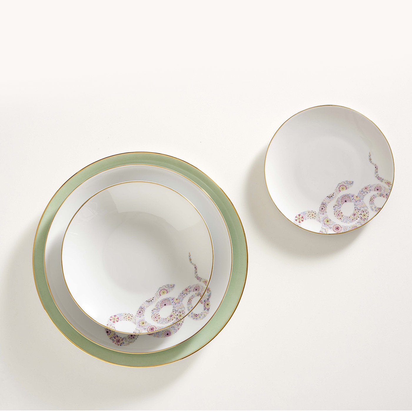 Moroccan Snake Set of Three Porcelain Dishes - Alternative view 3