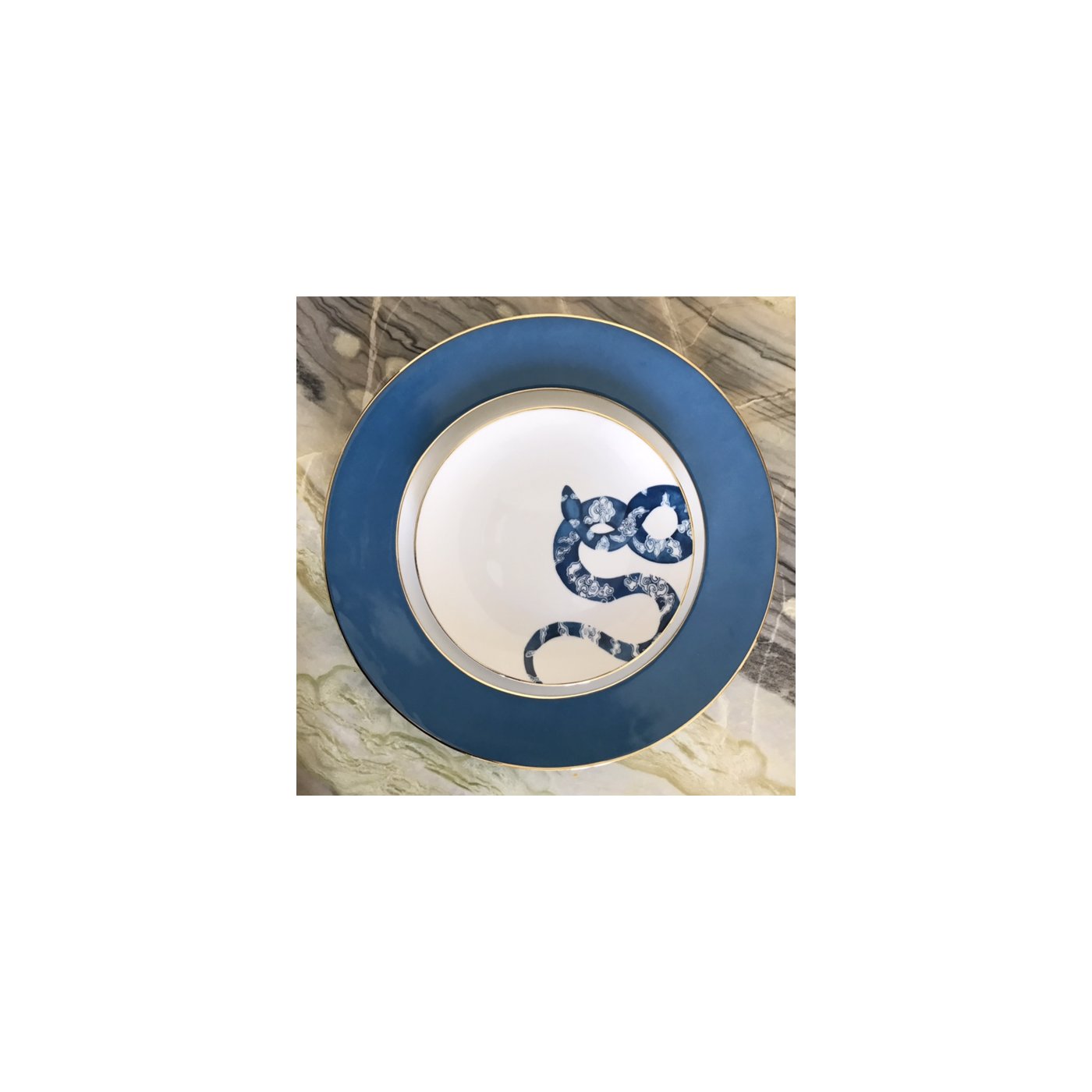 Blue Porcelain Set of 4 Under-Plates - Alternative view 3