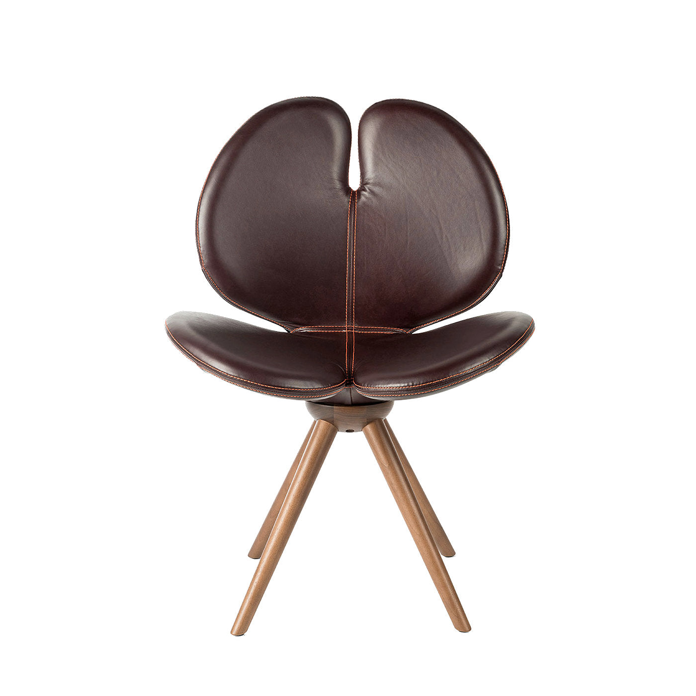 Nueva silla Pansè de cuero y madera - Vista alternativa 1