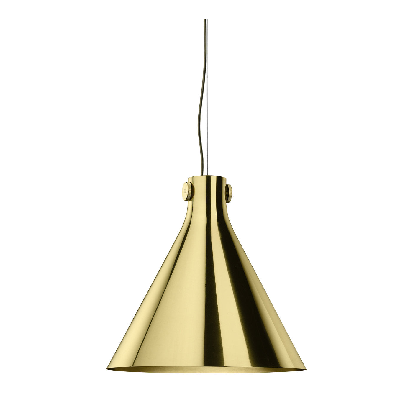 Cone Suspension Lamp in Polished Brass By Richard Hutten - Main view