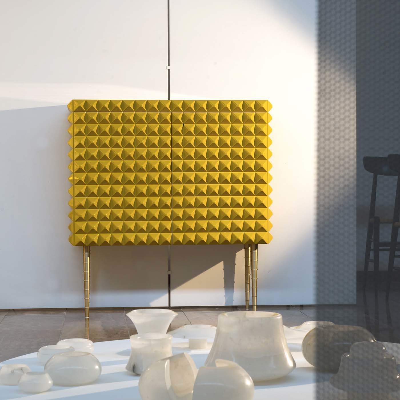 1940 Yellow Lacquered Cabinet by Paolo Buffa - Alternative view 2
