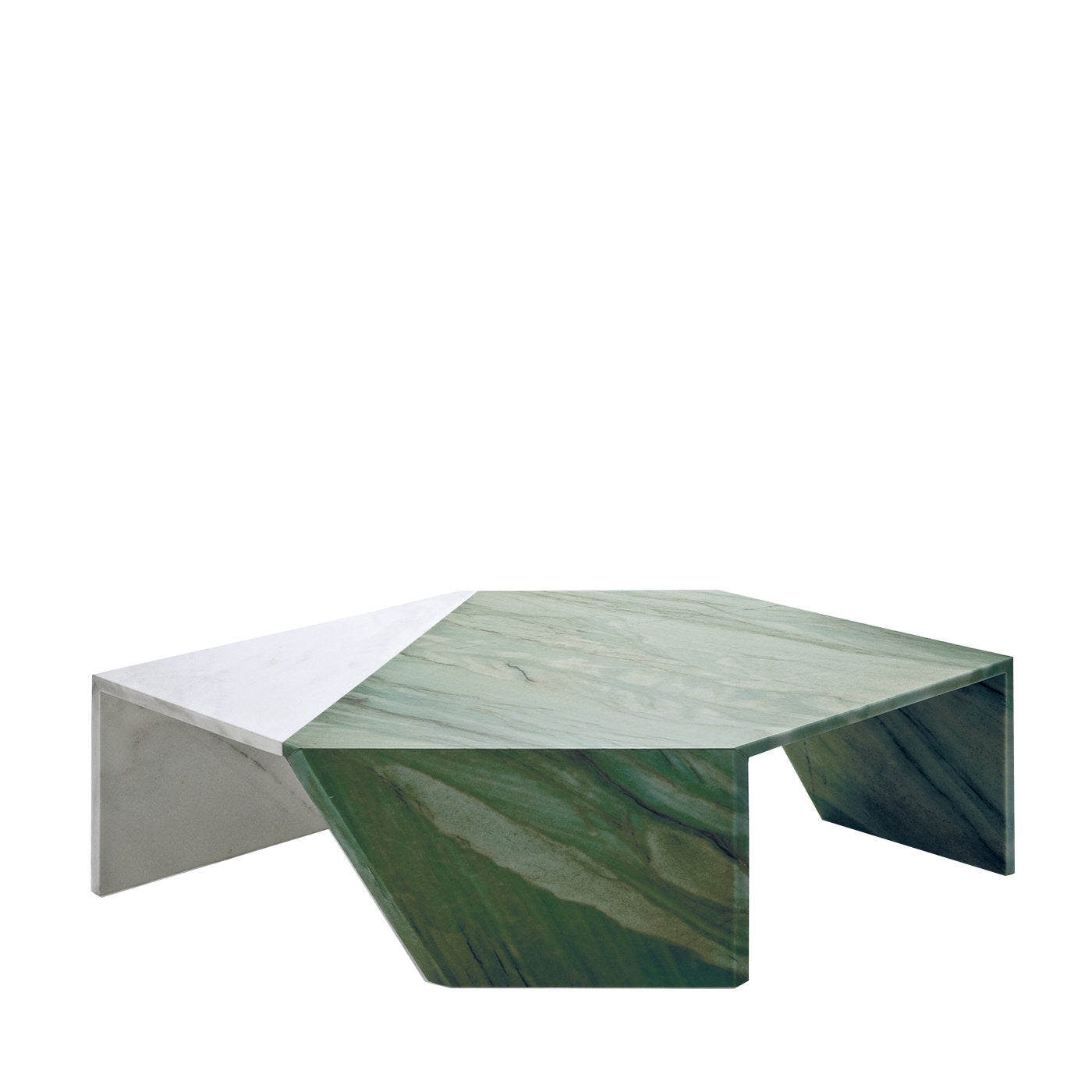 Mesa baja Origami verde de Patricia Urquiola - Vista principal