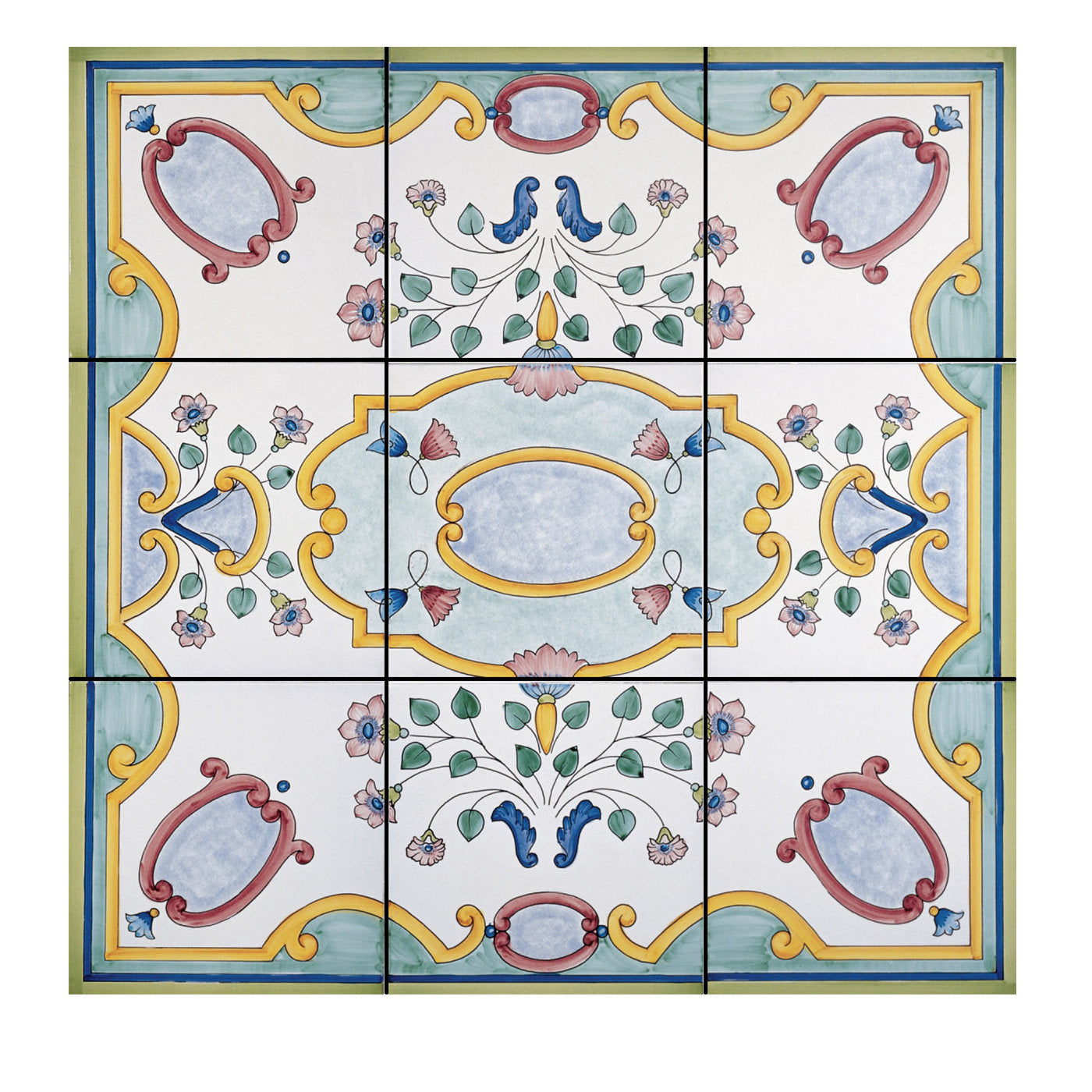 Set of 9 Tiles Rosone Albori - Main view