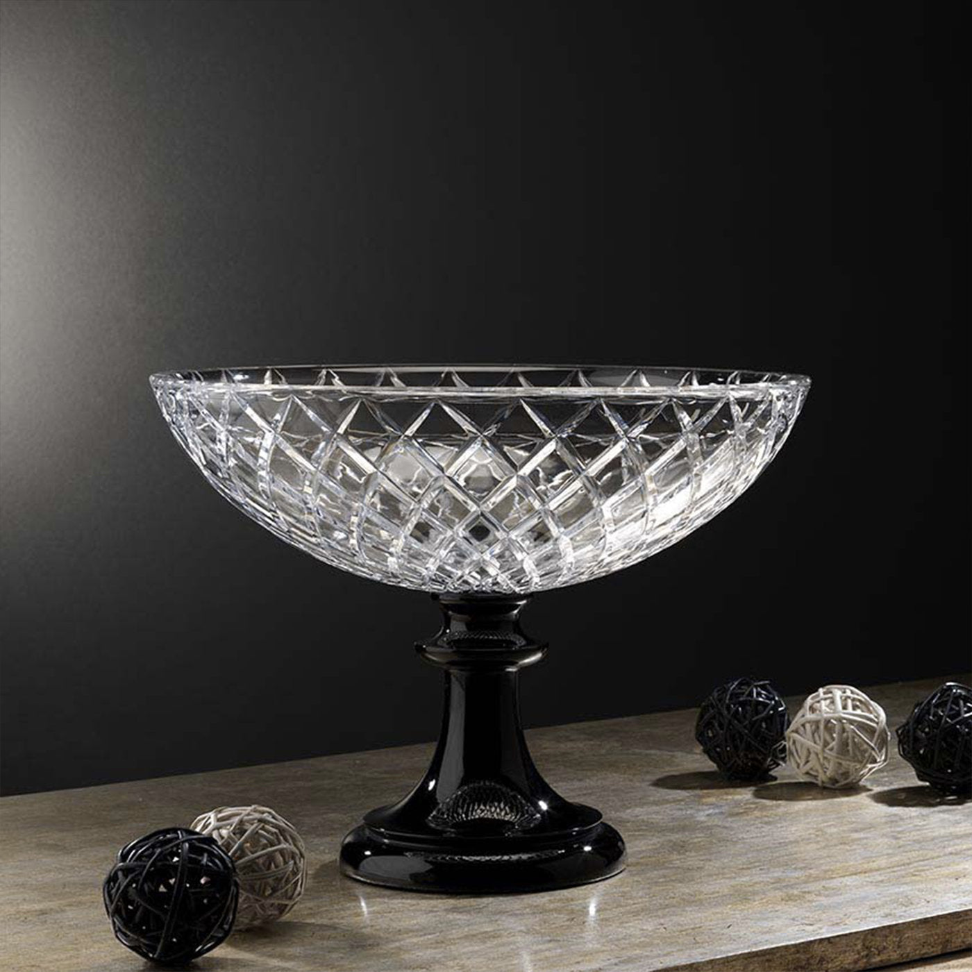 Centre de table en cristal transparent et noir - Vue alternative 1
