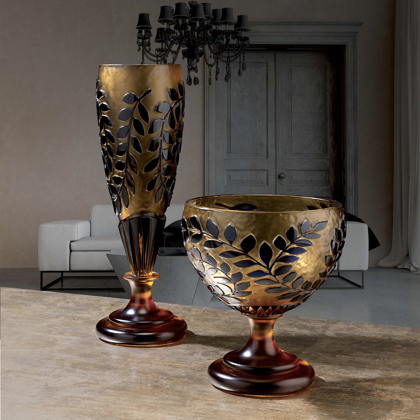 Crystal Cup I in Amber and Blue - Alternative view 1