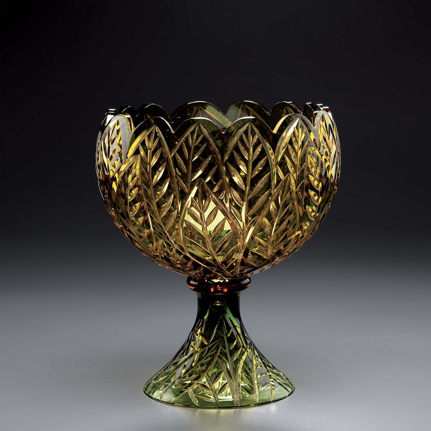 Crystal Cup in Amber and Green - Alternative view 1