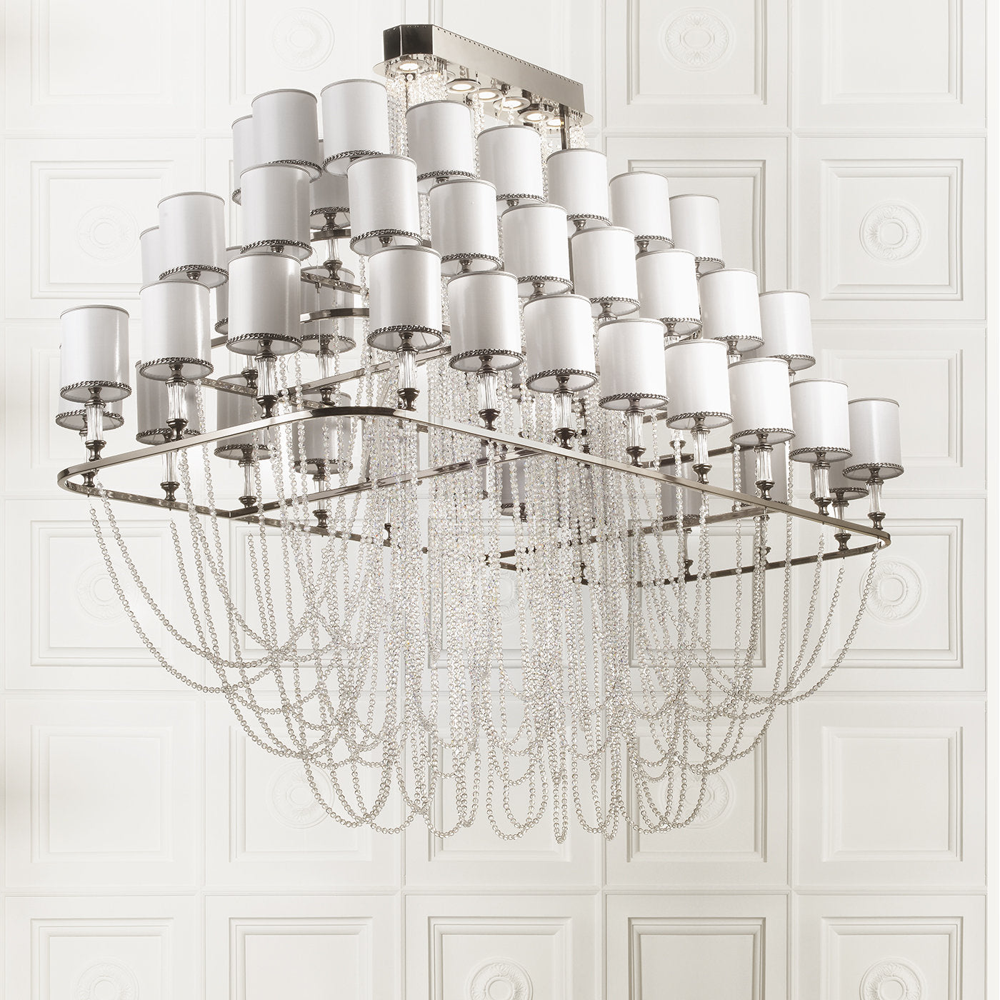 Oversized Metal and Crystal Chandelier - Alternative view 1