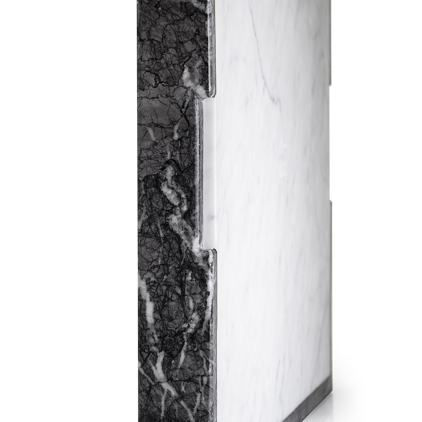 Convivio Maxi Massivtablett aus grauem Carnico und weißem Carrara-Marmor - Alternative Ansicht 2