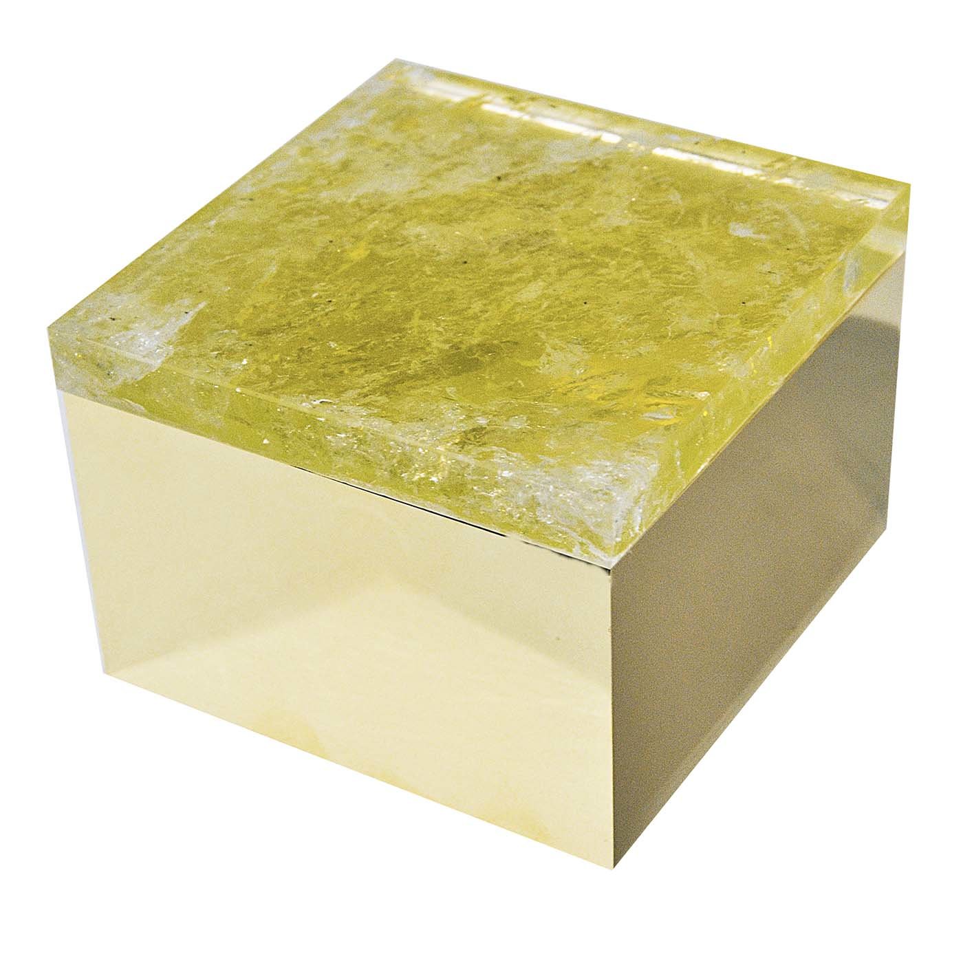 Yellow Quartz Brass Box - Main view