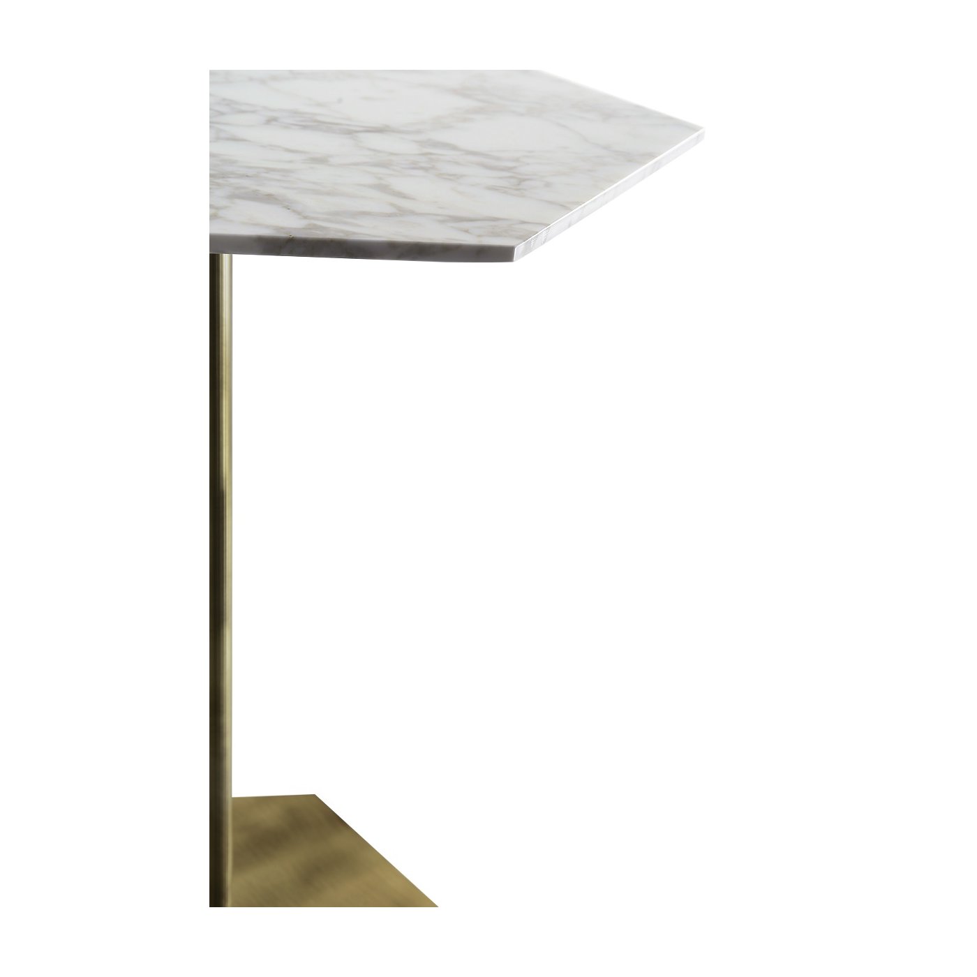 Table de bistrot Ted avec plateau en marbre - Vue alternative 1