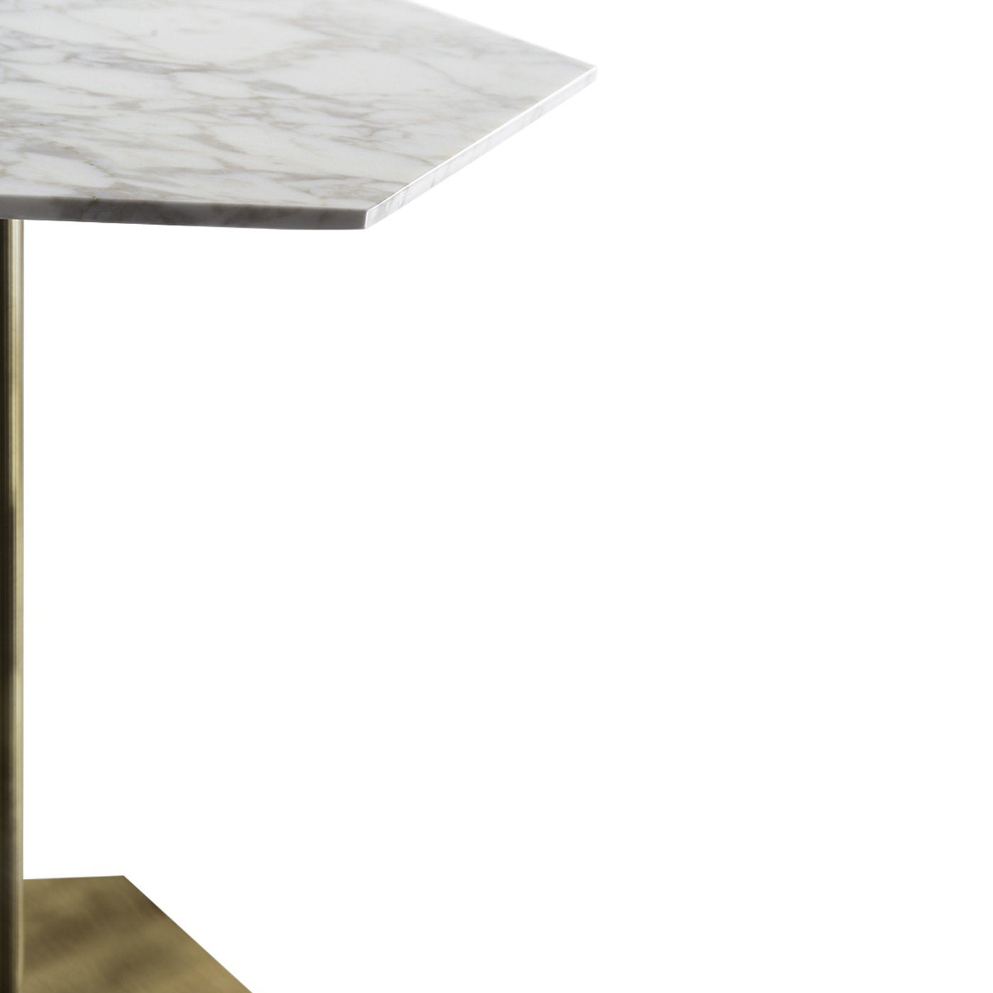 Table de bistrot Ted avec plateau en marbre - Vue alternative 2