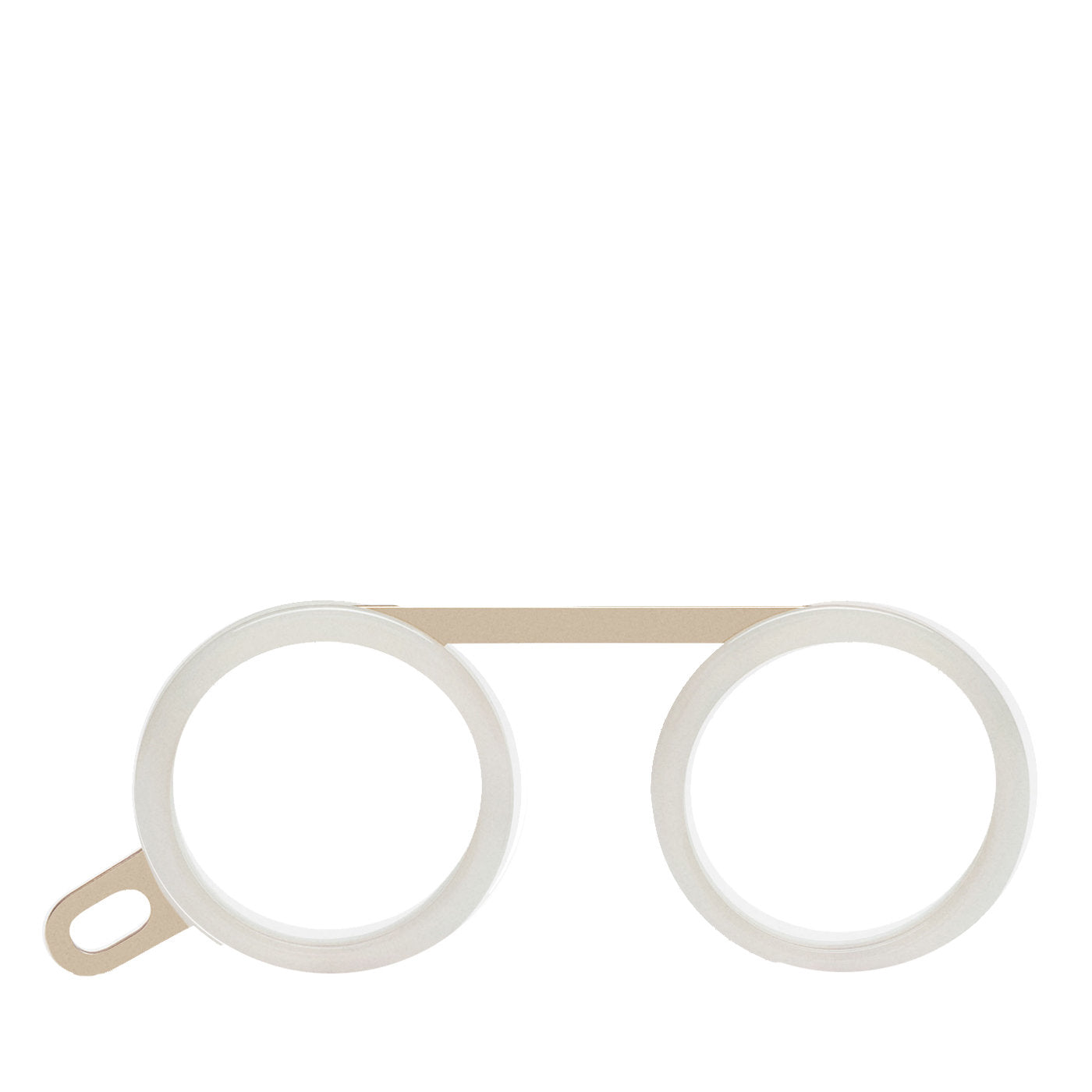 Gafas de lectura blancas y doradas - Vista principal