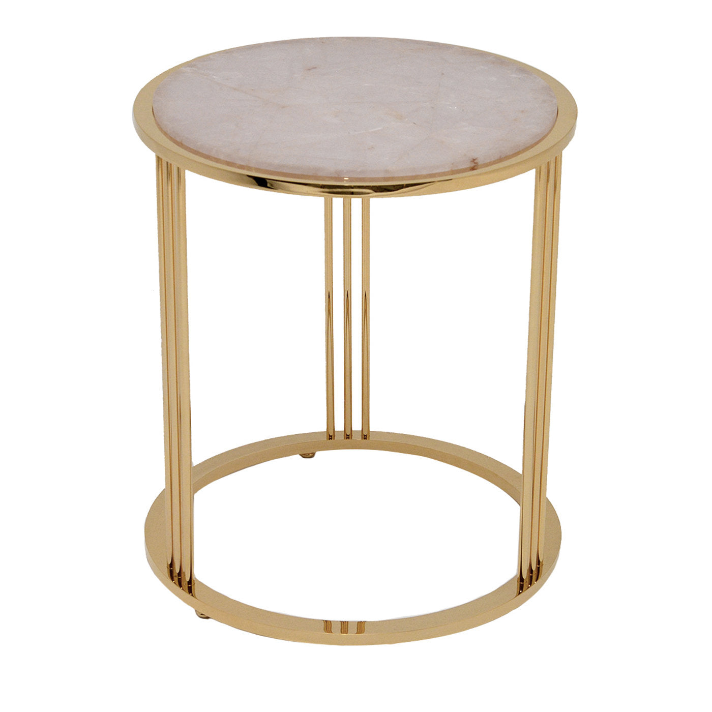 Round Pink Quartz Side Table Giuliano Tincani | Artemest