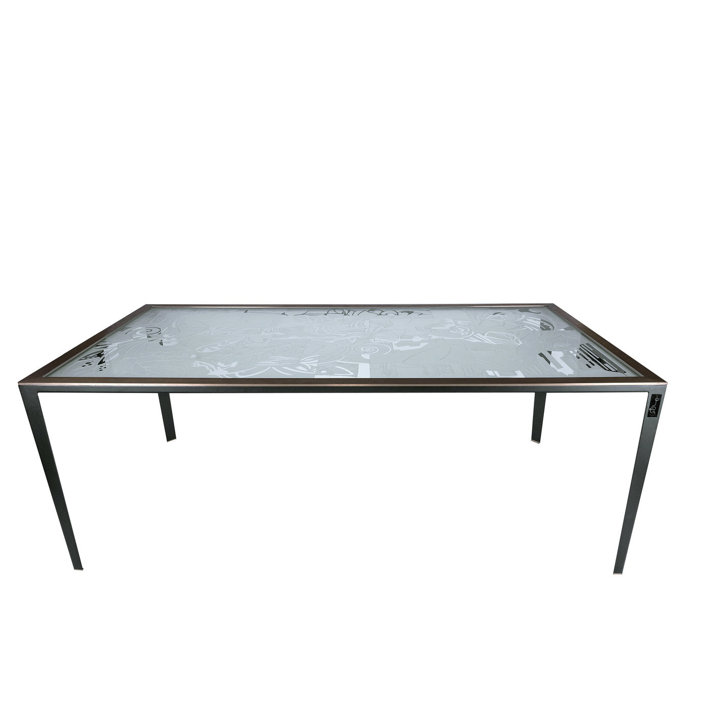 Iron and Glass Black Table - Alternative view 1