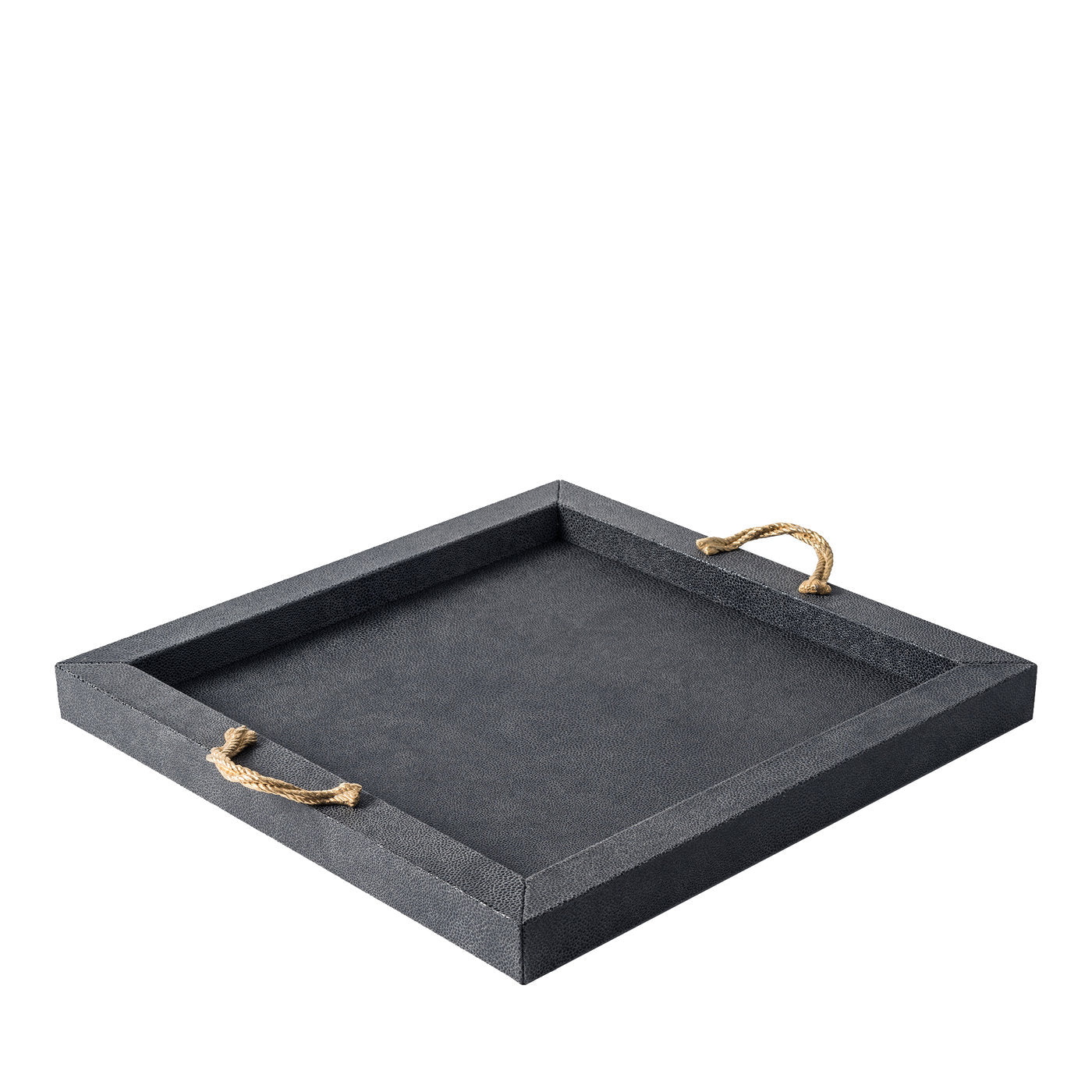 Thalia Vassoio quadrato nero con oro 24 carati - Vista principale