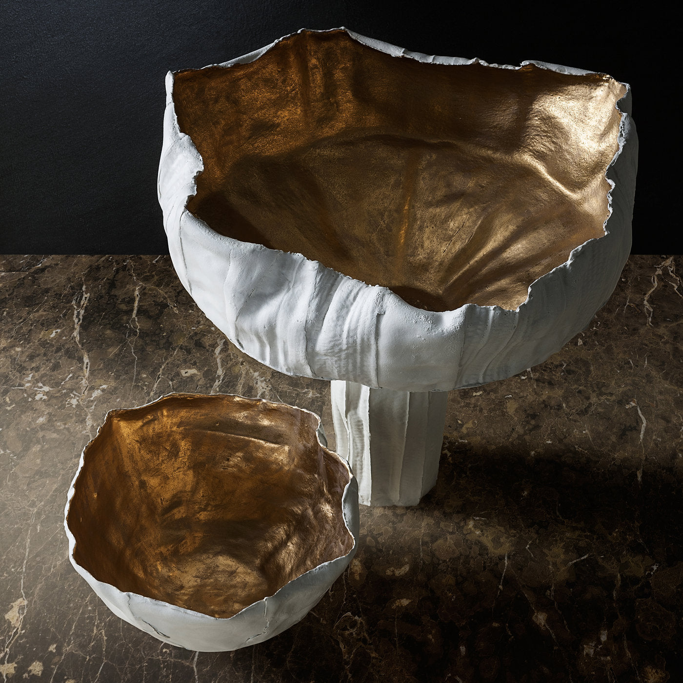 Cartocci Liscia White and Gold Bowl - Alternative view 2