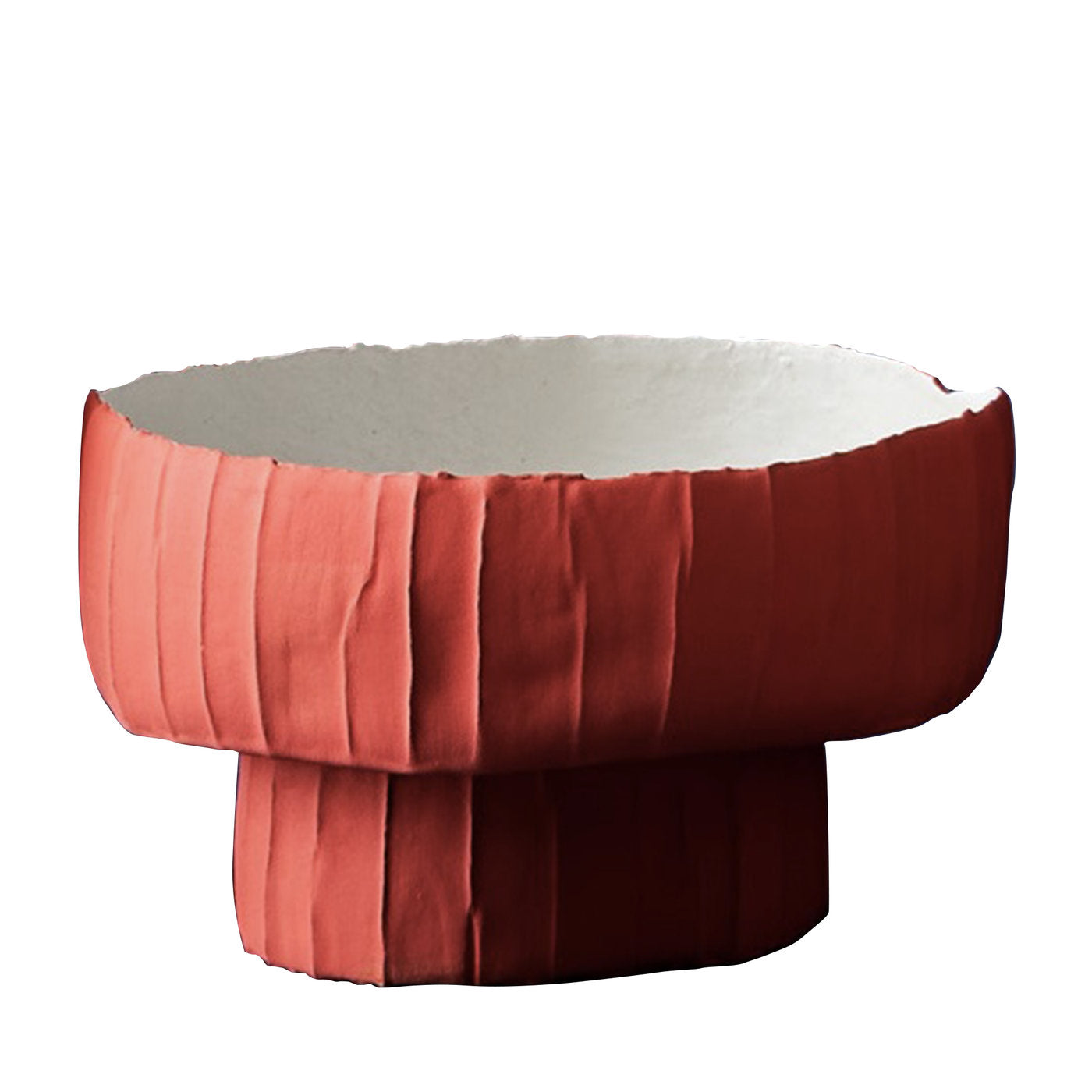 Cartocci Corteccia Centro de mesa con pie rojo y blanco - Vista principal