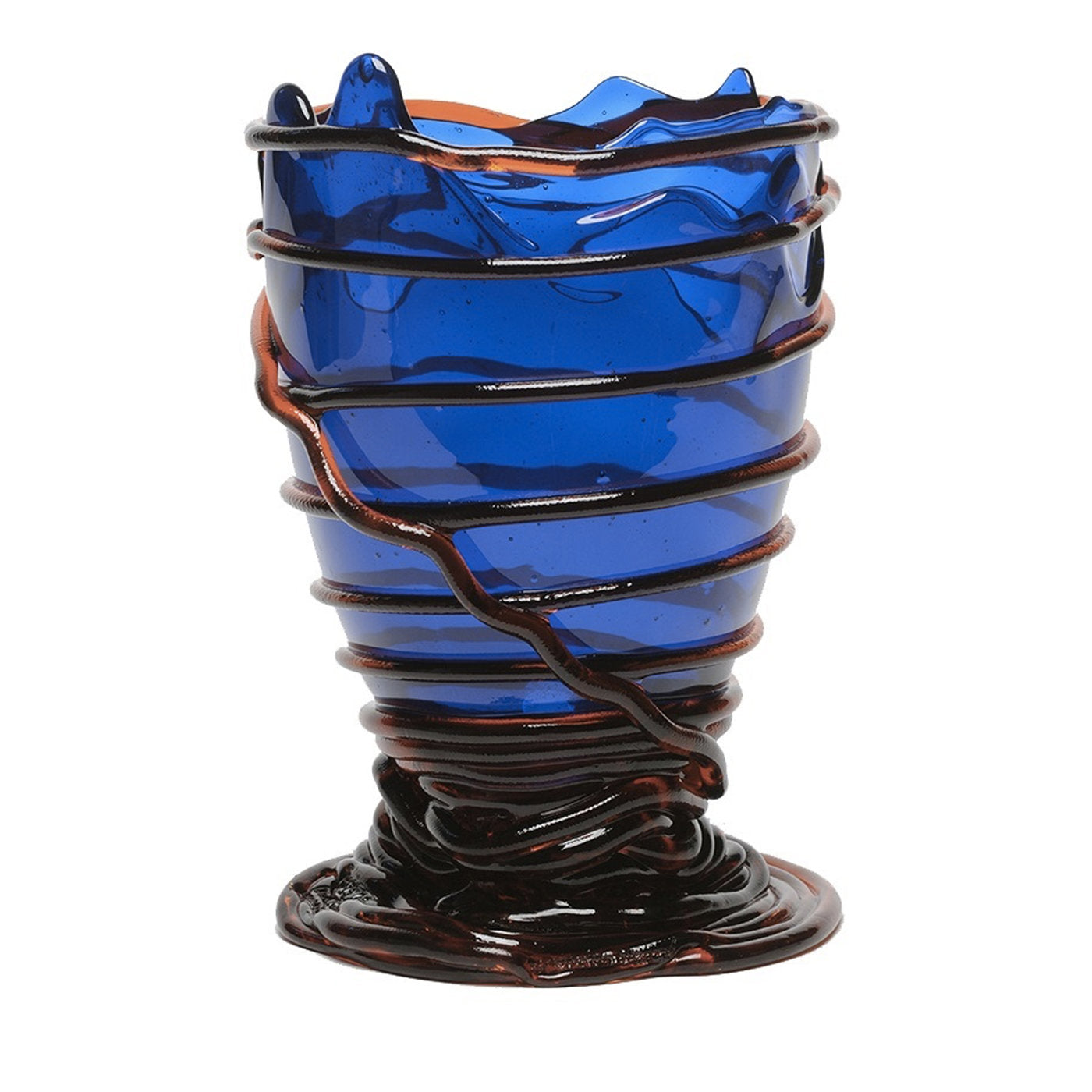 Pompitu II Medium Deep Blue Vase by Gaetano Pesce - Main view