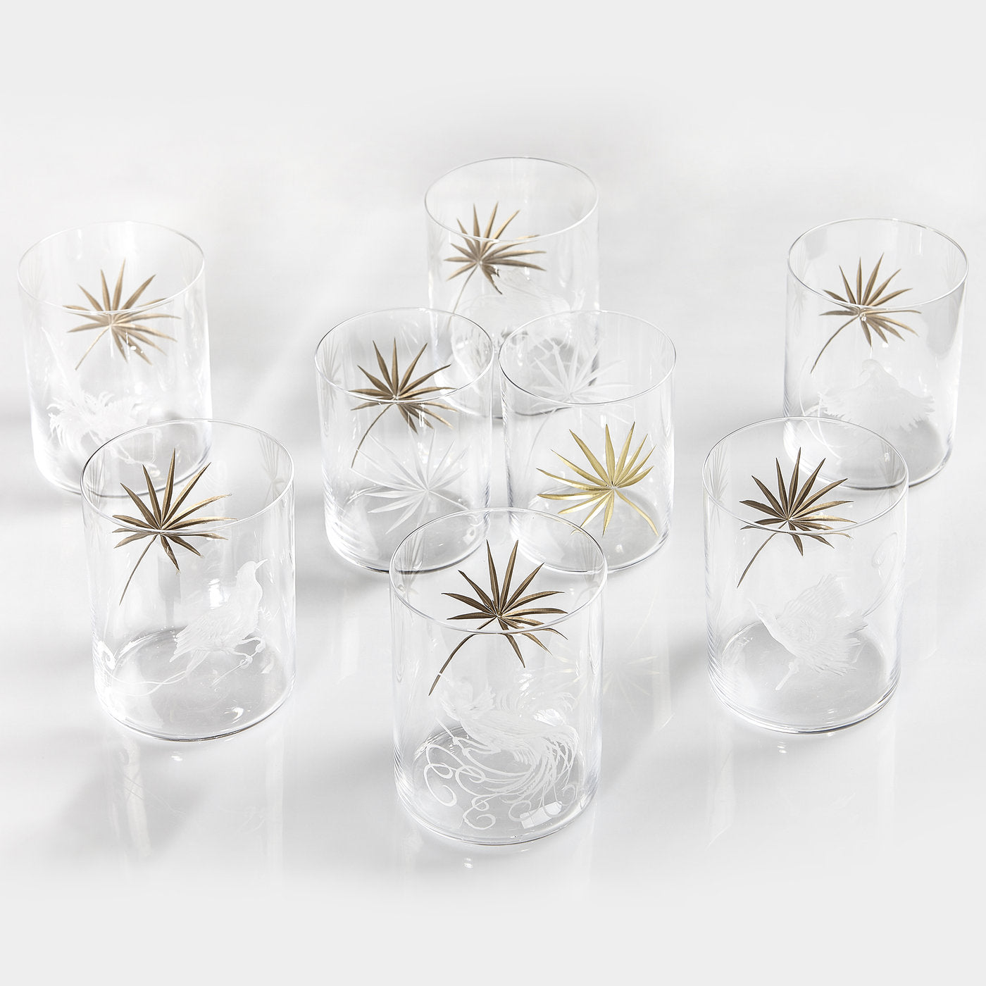 Set of 6 Birds of paradise Crystal Glasses - Alternative view 7