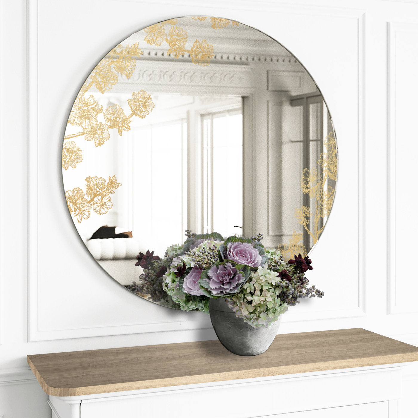 Gold Prunus Amygdalus Mirror - Alternative view 1