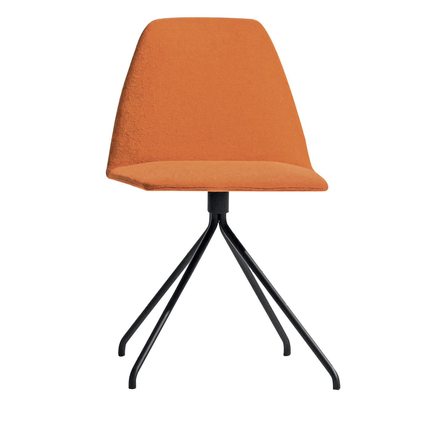 Sila Trestle Orange Upholstered Chair - Main view