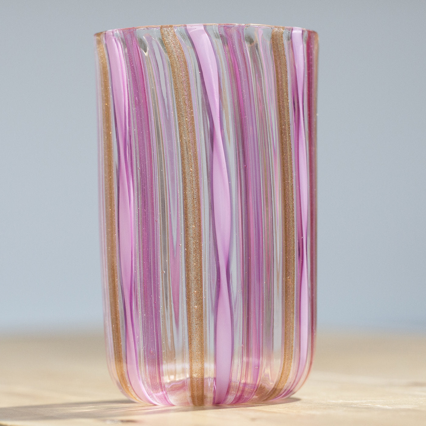 Set di 6 bicchieri di Murano rosa e oro - Vista alternativa 4