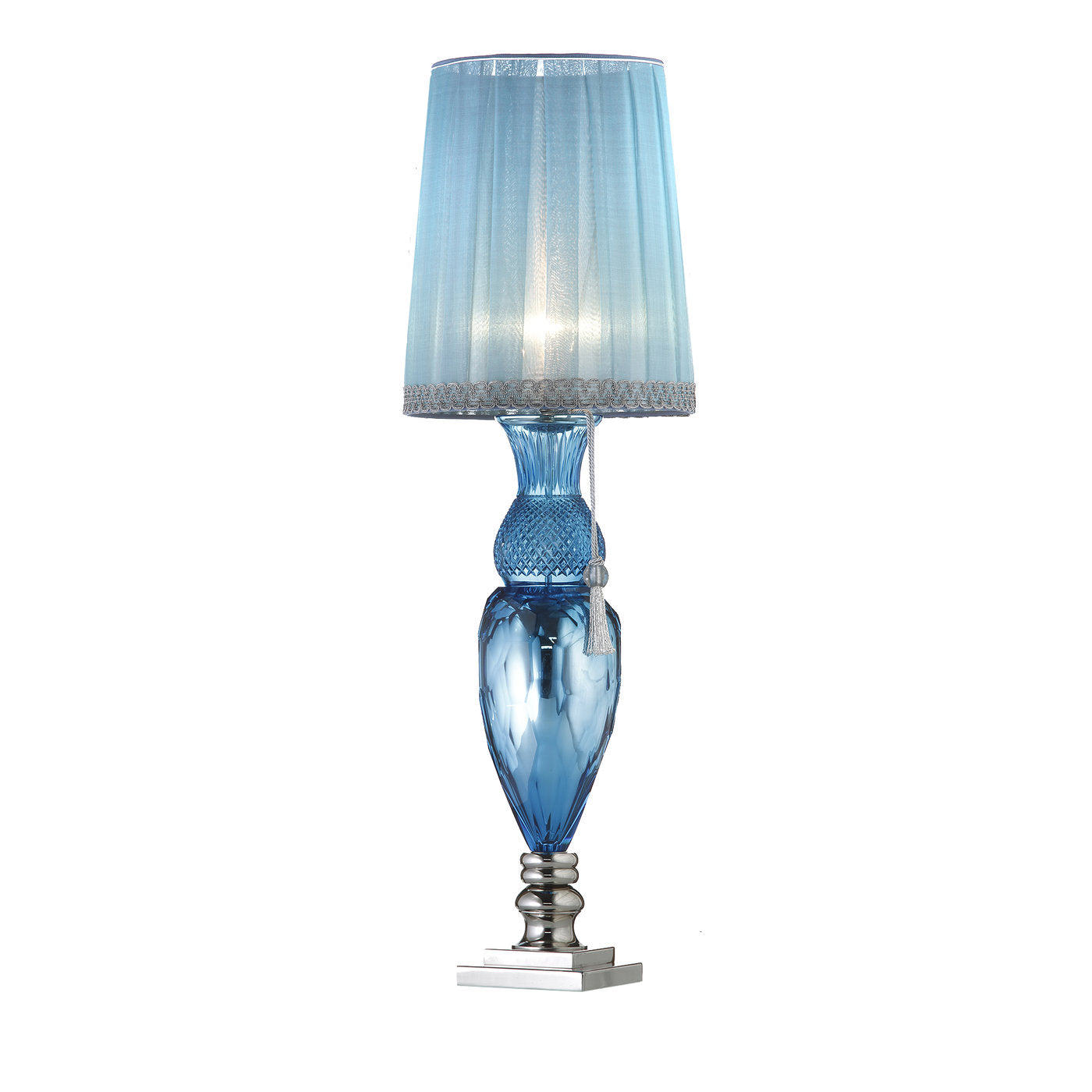 Lámpara de mesa con espejo azul cielo - Vista principal