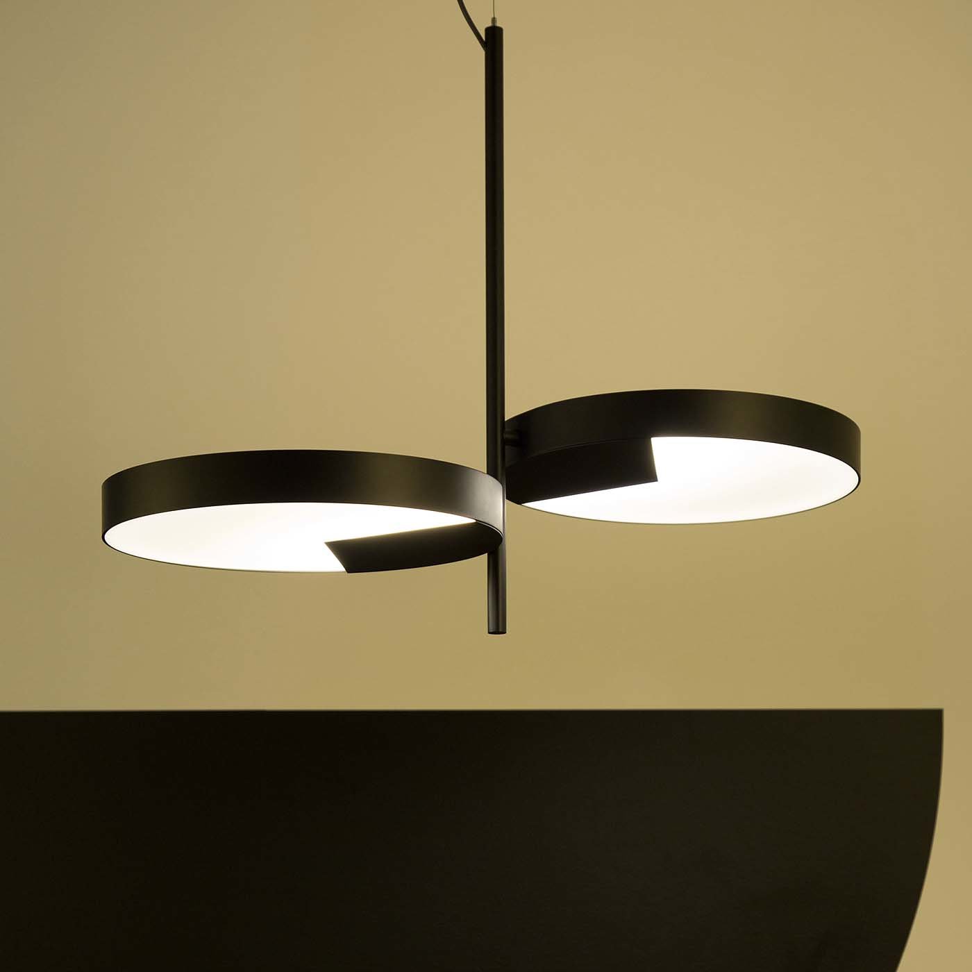 Moonlight 2-Light Black Pendant Lamp by Matteo Zorzenoni - Alternative view 1