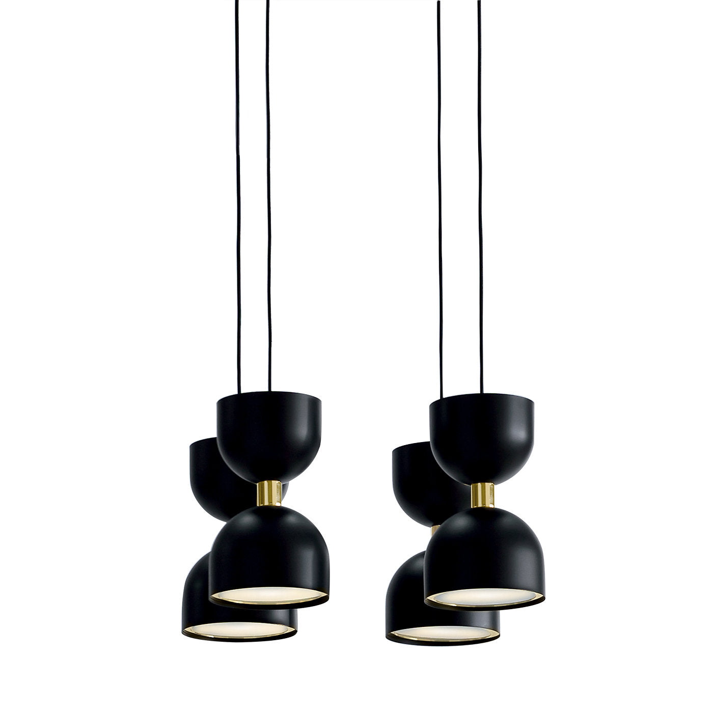 Clessidra 8-Light Black Suspension Lamp by Matteo Zorzenoni - Vue principale