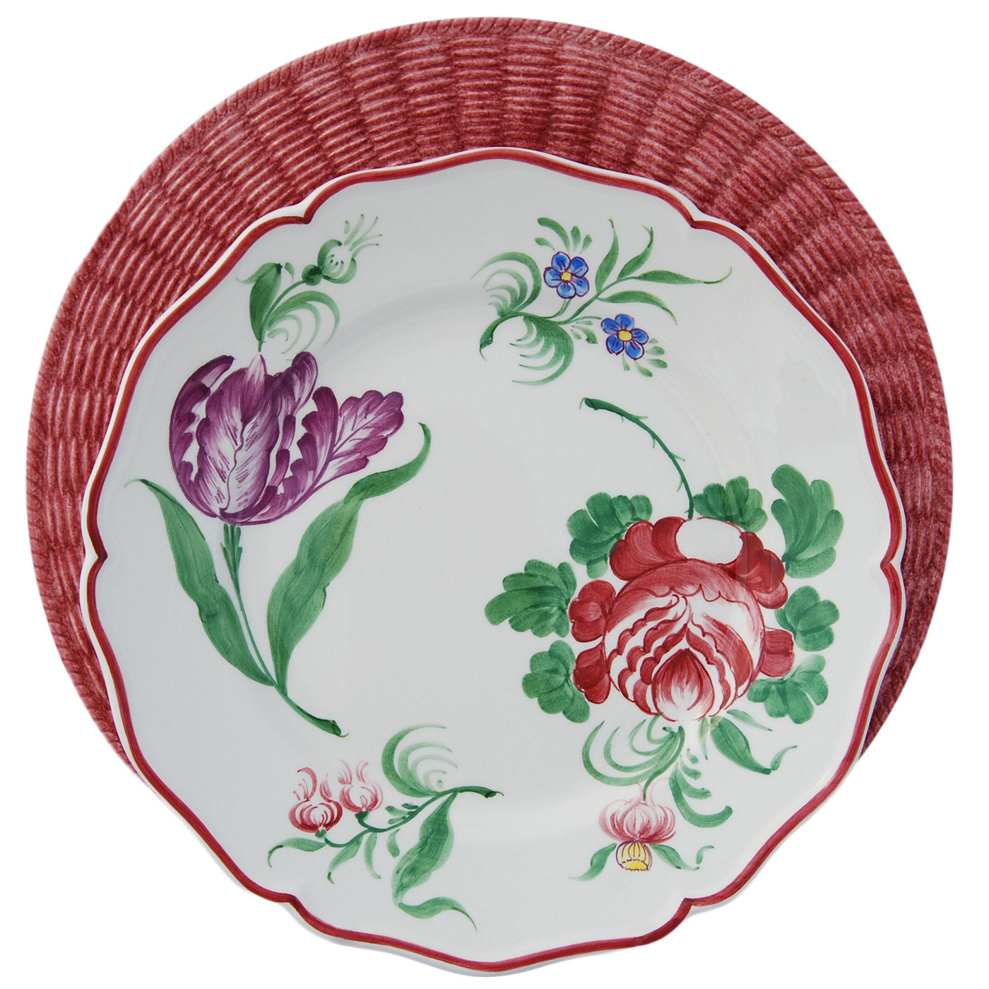 Set of 2 Fiori Pink Ceramic Plates - Alternative view 2