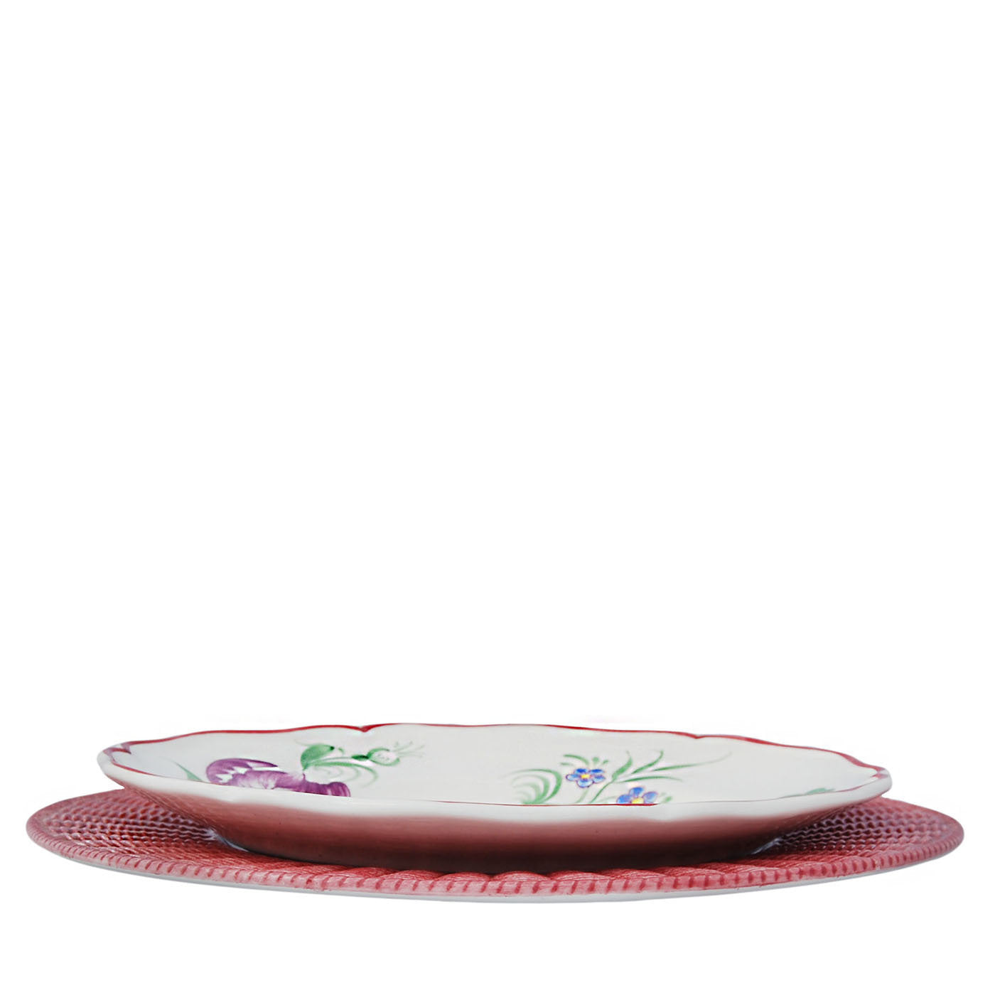 Set of 2 Fiori Pink Ceramic Plates - Alternative view 3