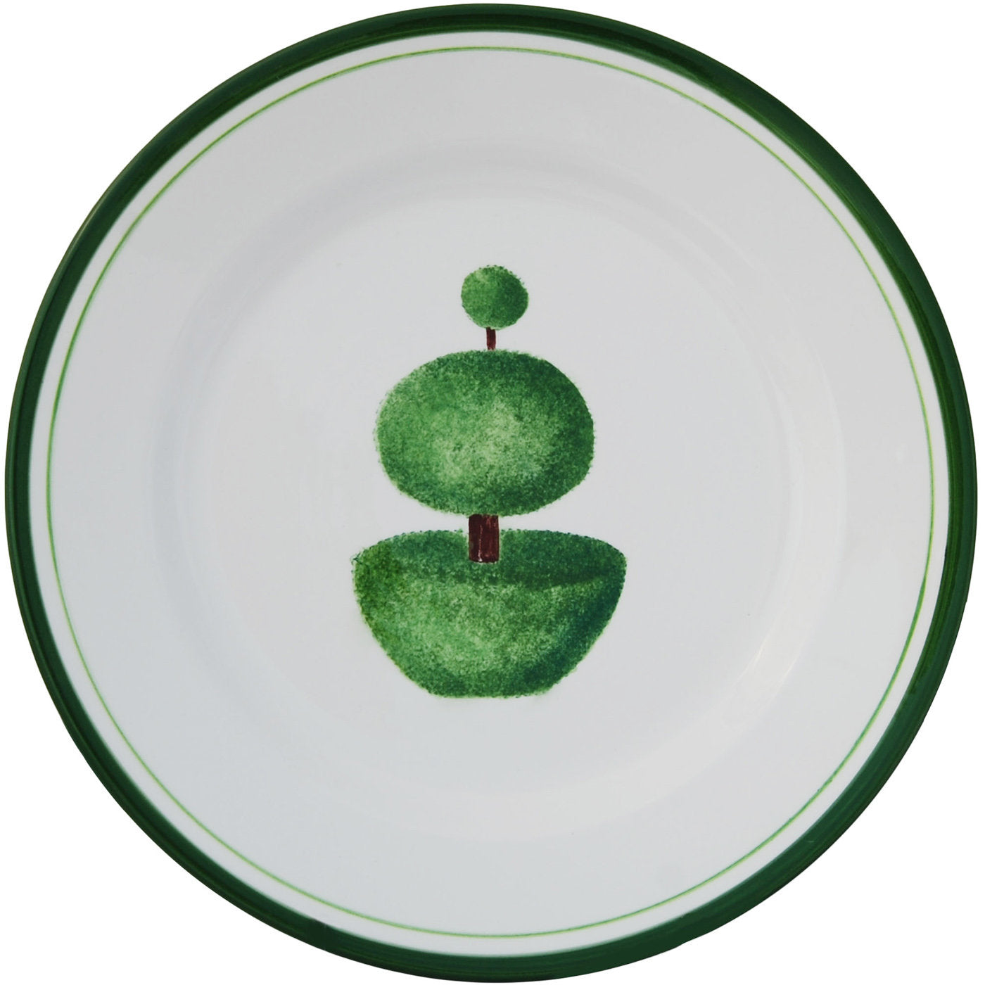 Topiary White Ceramic Plate Set for Four - Alternative view 4