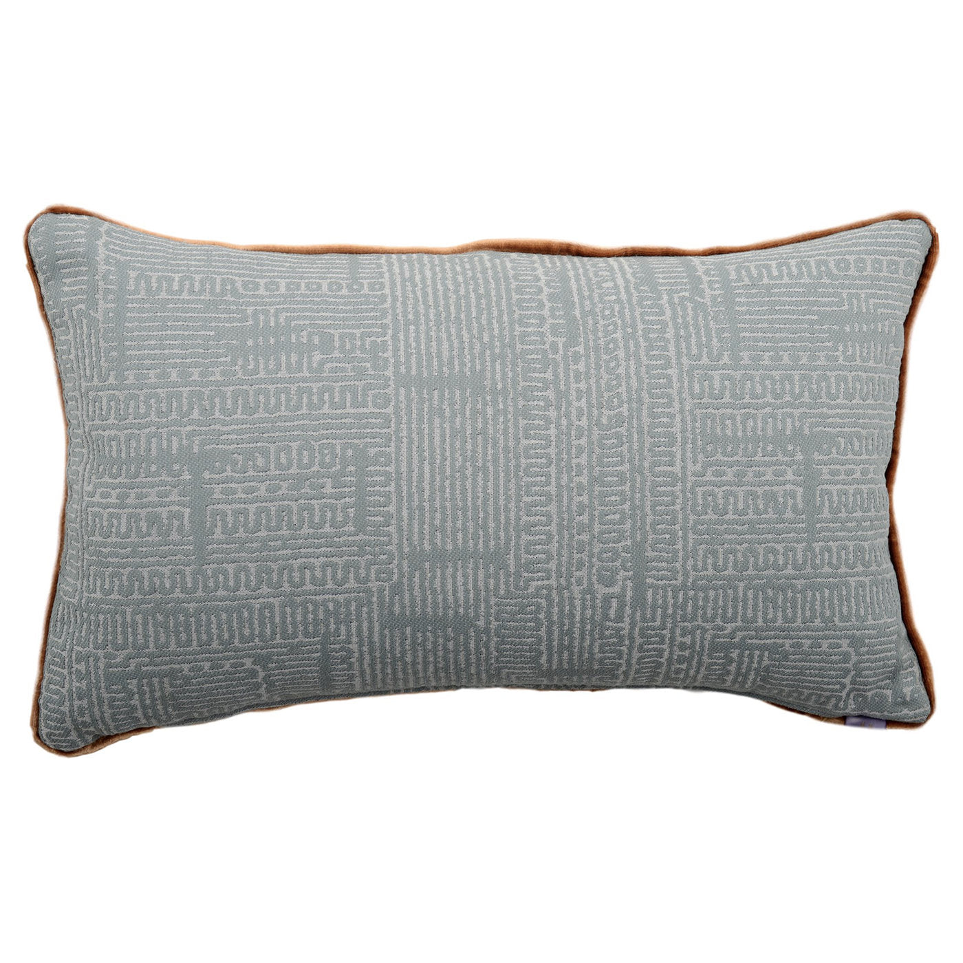 Bandé Cushion in jacquard fabric and silk velvet - Alternative view 1