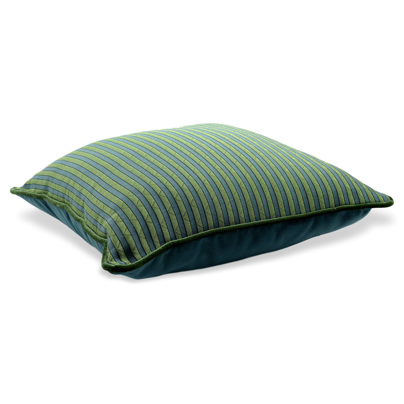 Emerald Carré Cushion in striped jacquard fabric - Alternative view 2