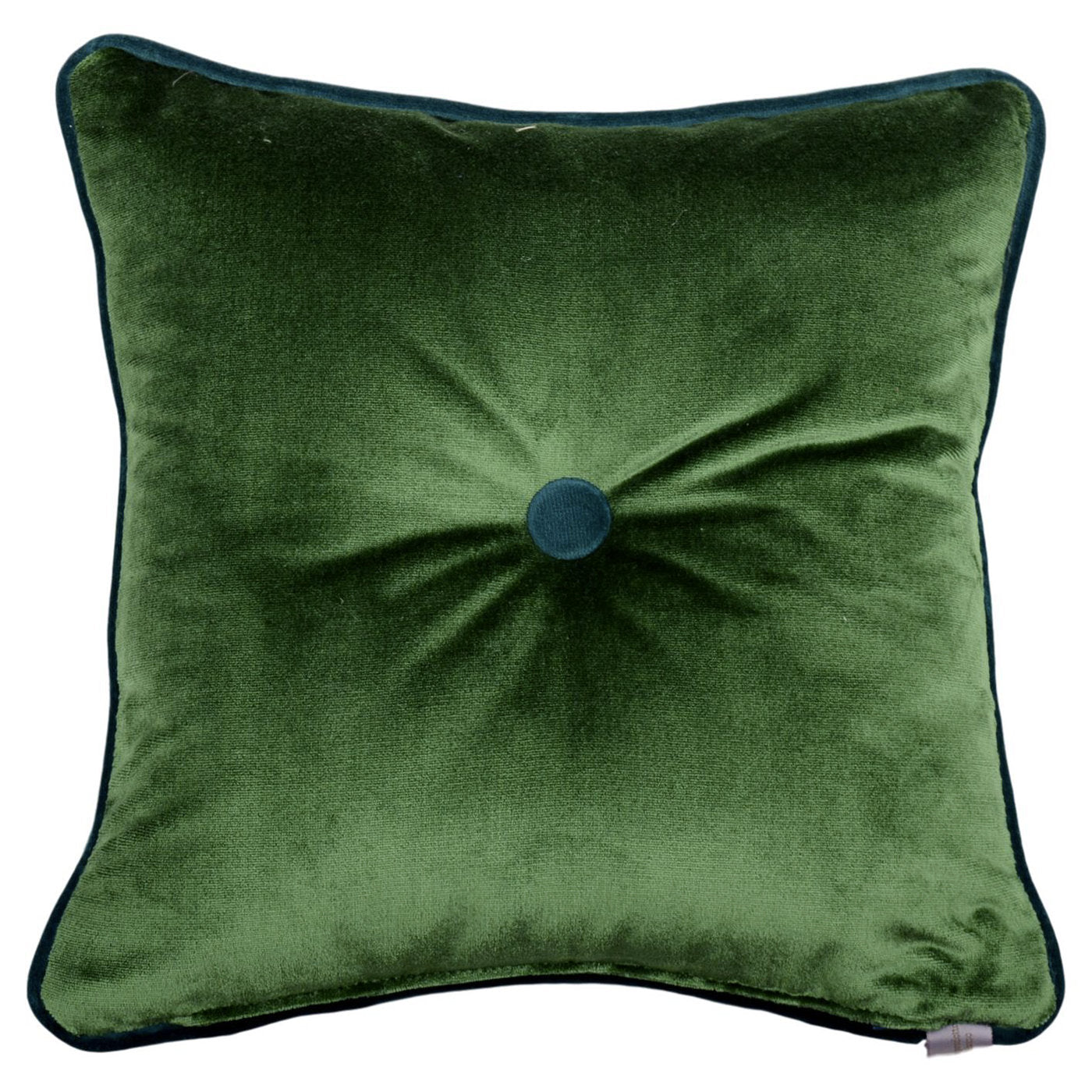 Emerald Carré Cushion in striped jacquard fabric and silk velvet - Alternative view 1