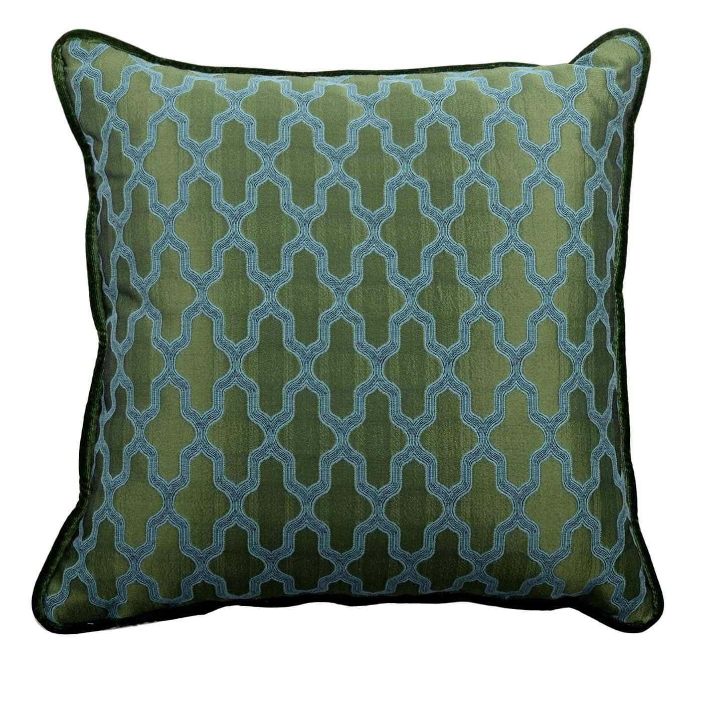 Emerald Carré Cushion in jacquard fabric - Main view