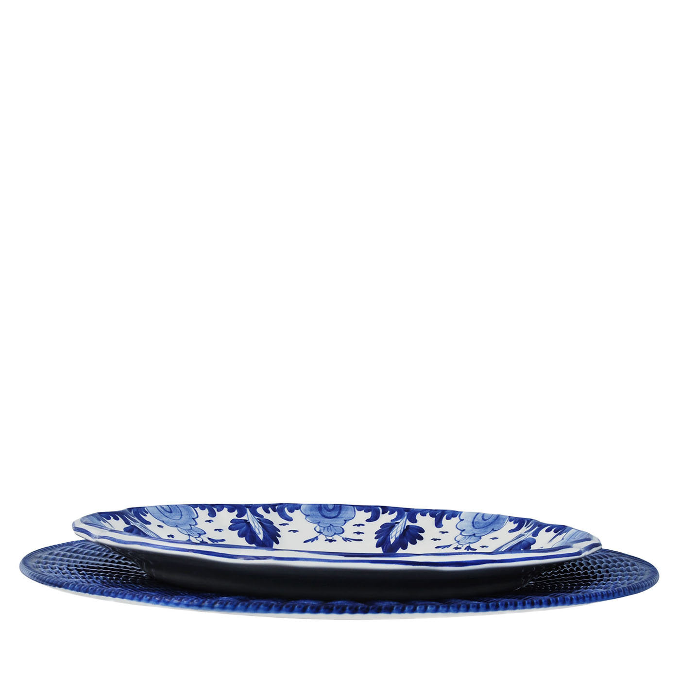 Este Blue Ceramic Plates Set for Two - Alternative view 2