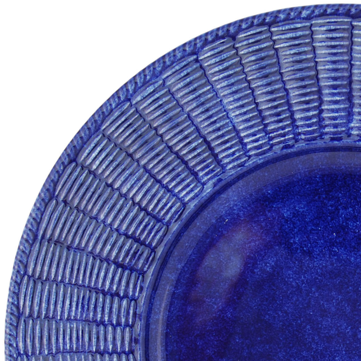 Set of 4 Cobalto Wicker Ceramic Plates - Alternative view 1