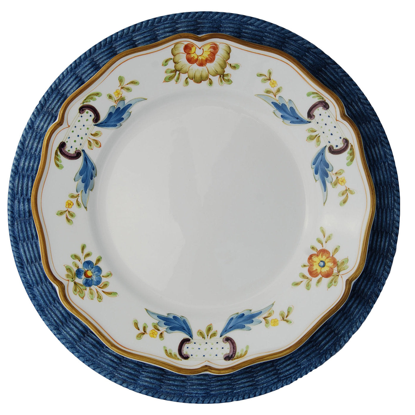 Torino Azure Ceramic Plate Set for Two - Alternative view 1