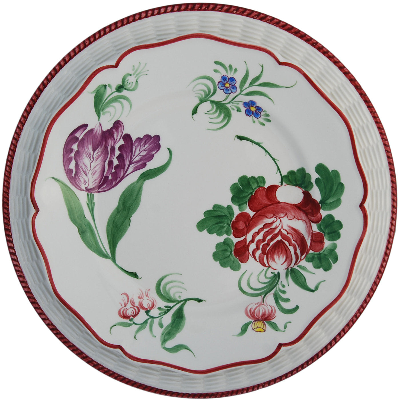 Fiori White Ceramic Plates Set for Two - Alternative view 1