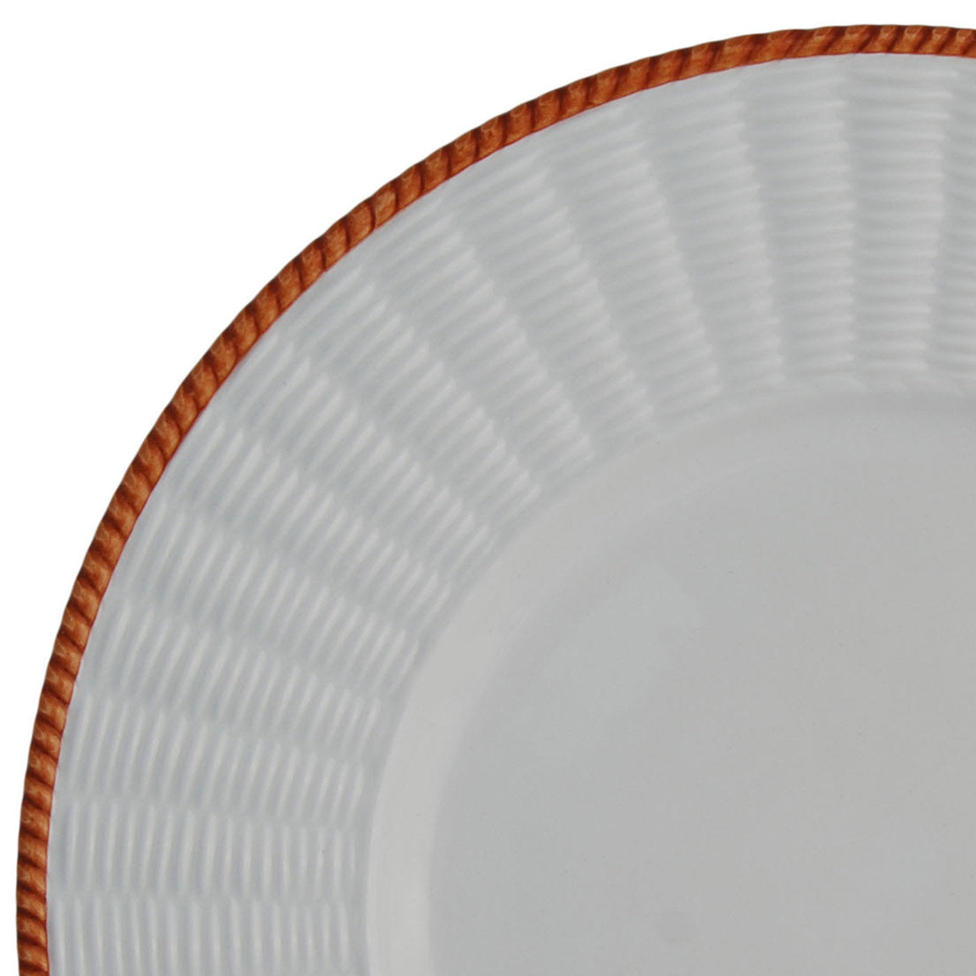 Set of 4 Orange Wicker Plates - Alternative view 1