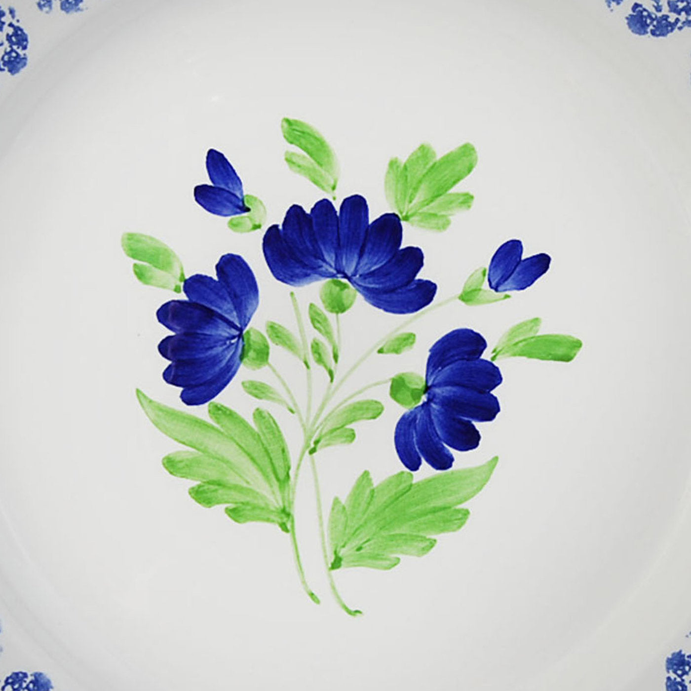 Juego de 4 platos de cerámica de flores rústicas - Vista alternativa 2