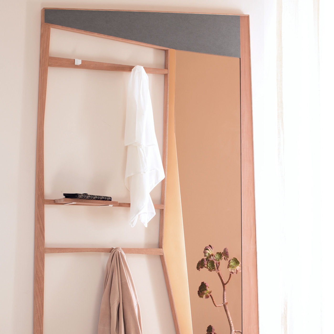 Phelie Pink Mirror and Entryway Wardrobe - Alternative view 2