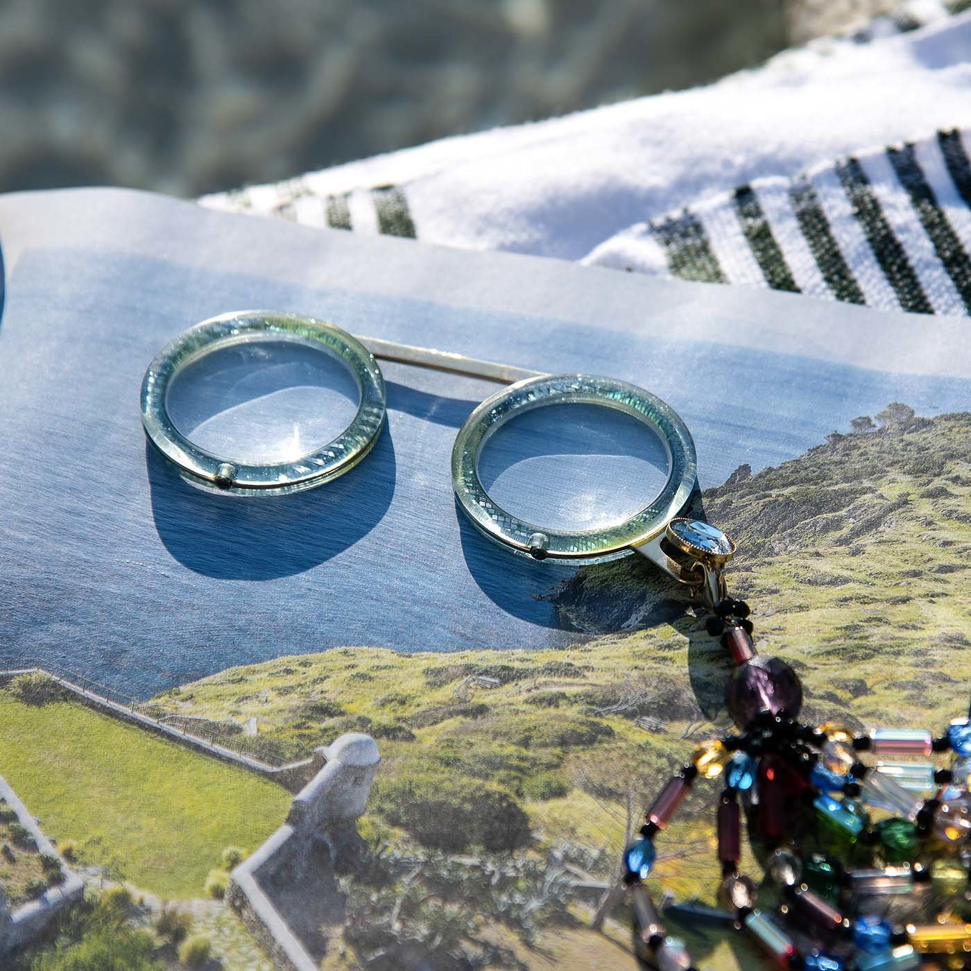 Gafas de lectura Capri Turquesa y Oro Claro Pulido - Vista alternativa 4