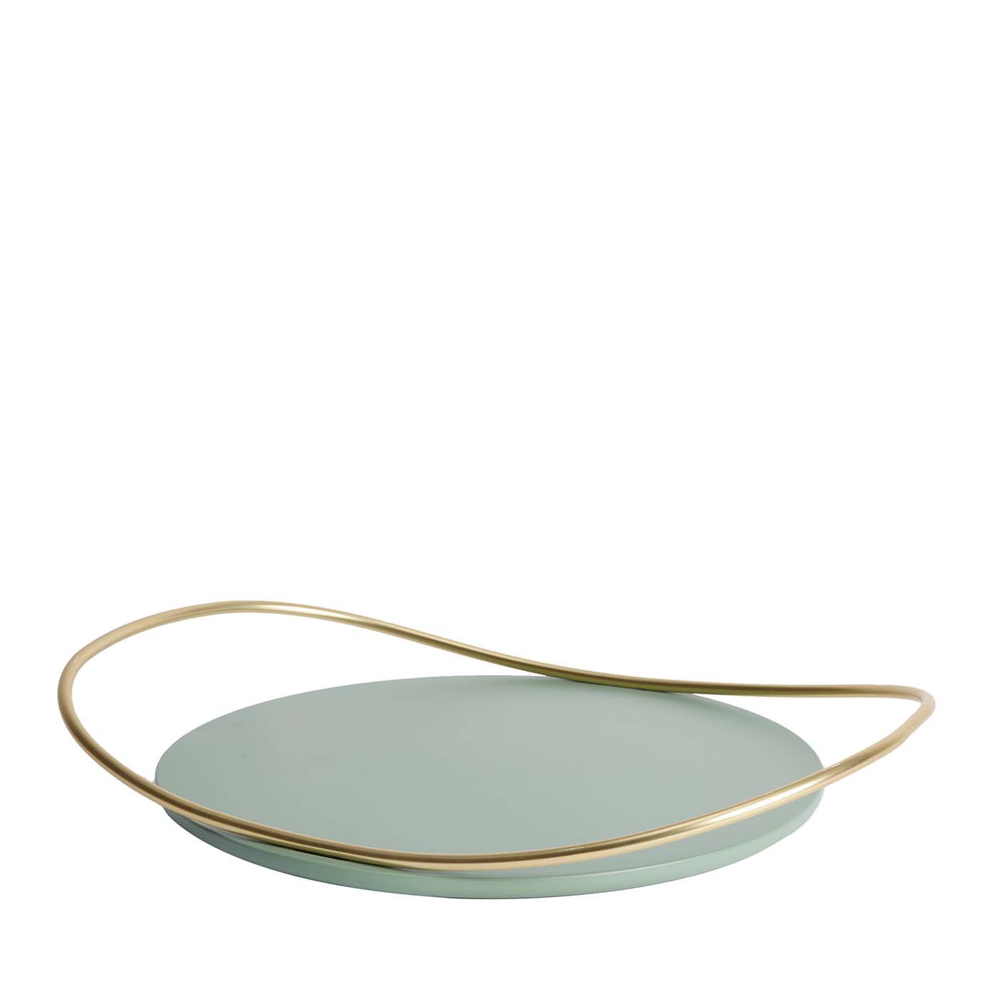 Small Round Touchè B Tray in Green - Main view
