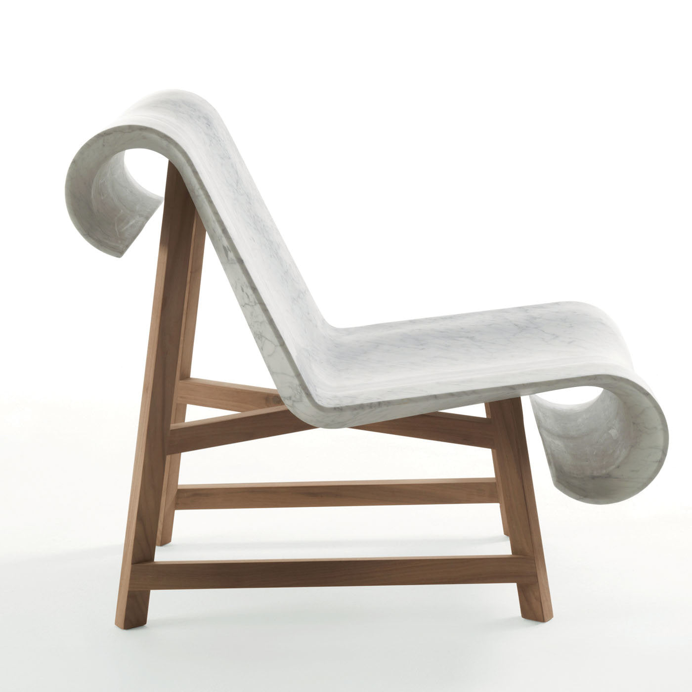 Curl Sessel aus weißem Carrara-Marmor von Gritti Rollo - Alternative Ansicht 1